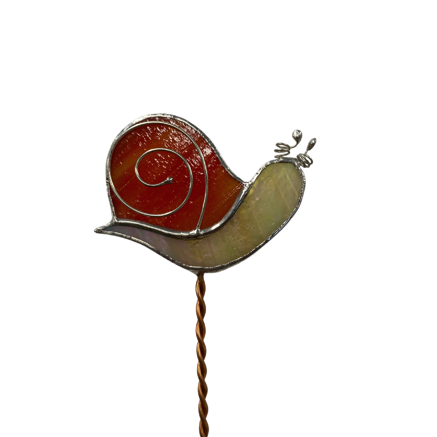 Adorable stained glass snail. Locally made and a great gift for all plant lovers!
