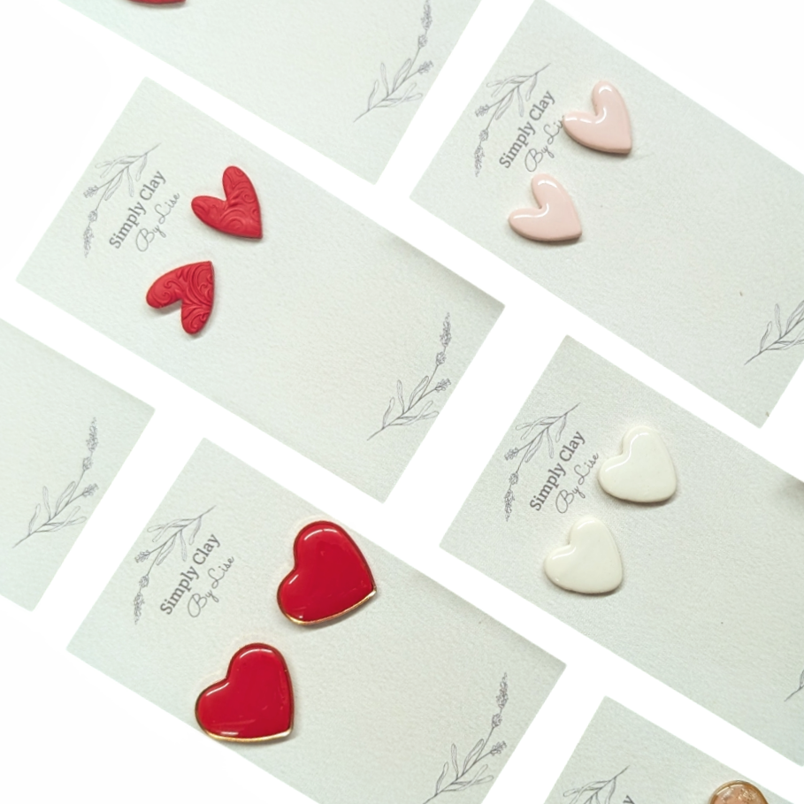 Heart Shaped Earrings (Handmade)