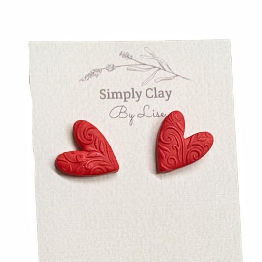 Heart Shaped Earrings (Handmade)