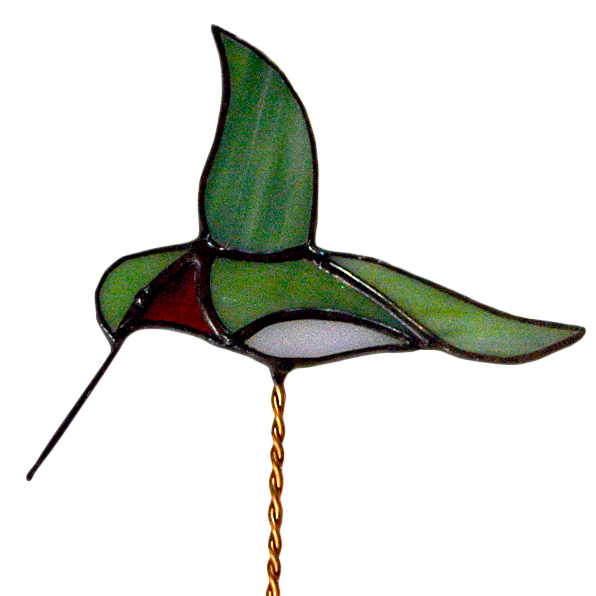 Adorable stained glass hummingbird. Locally made and a great gift for all plant lovers!