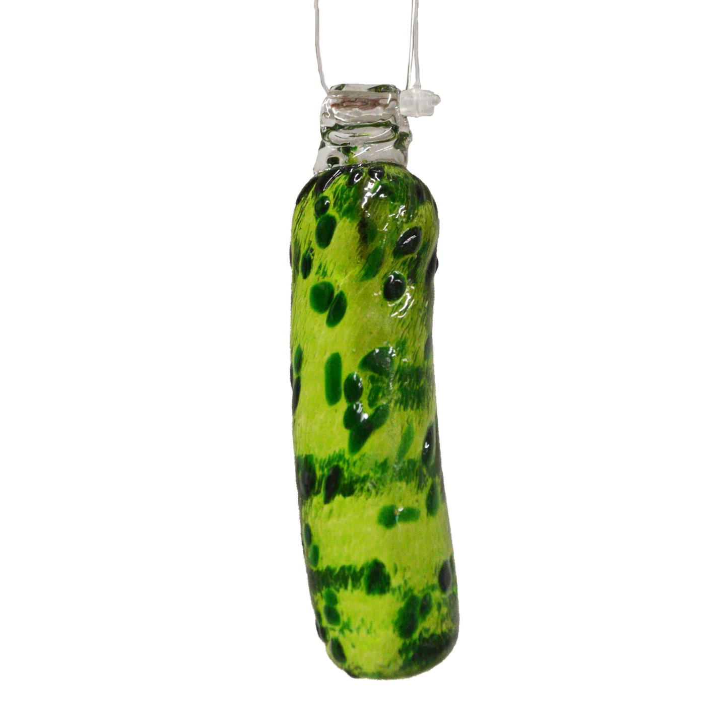 Celebrate the holiday season by starting a tradition sure to become a holiday favourite for all ages.  When decorating the tree hide this glass pickle somewhere in the branches- then on Christmas morning or another time of your choosing - gather everyone and the first person to find the hidden pickle receives an extra present, or opens the first present, your choice!  Made by Kitras Art Glass 