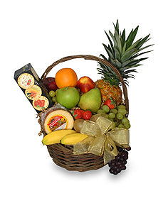 Gourmet with Fruit Basket